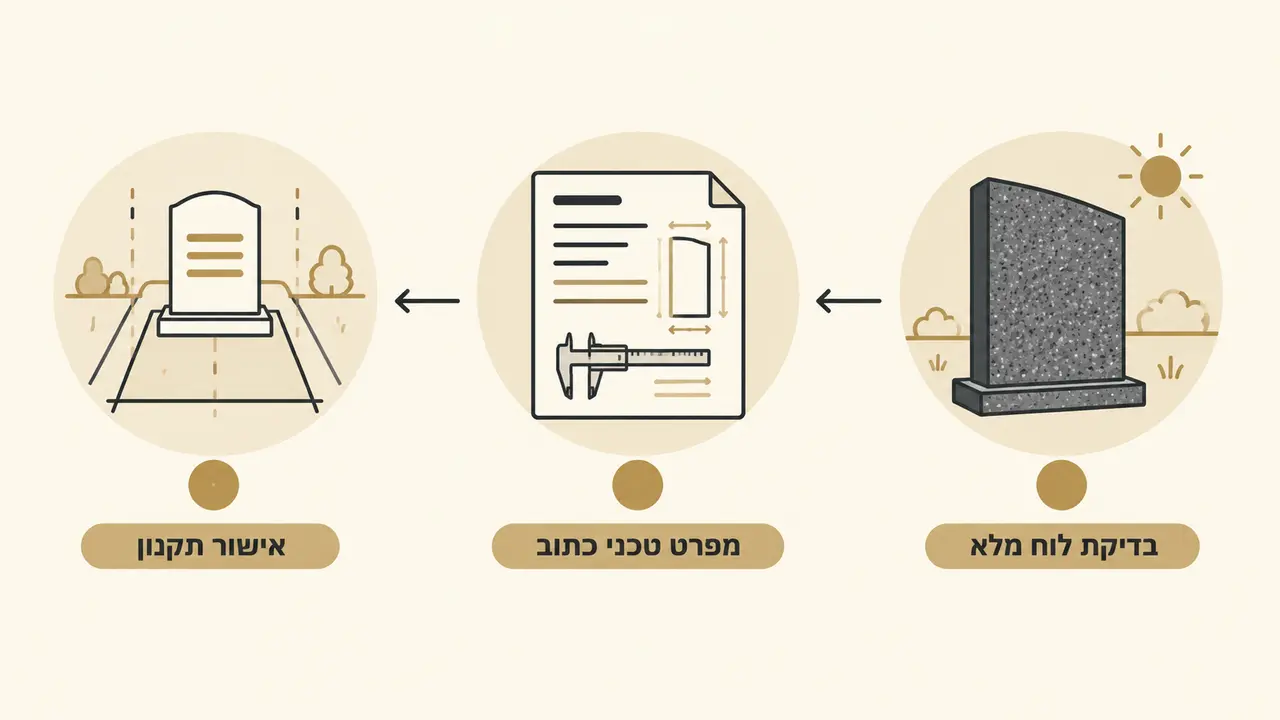 מה כדאי לוודא מול בונה המצבות כשבוחרים גוון גרניט למצבה?