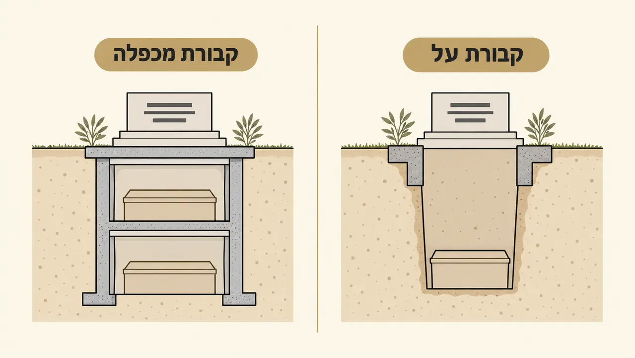 מה ההבדל בין קבורת על לקבורת מכפלה?